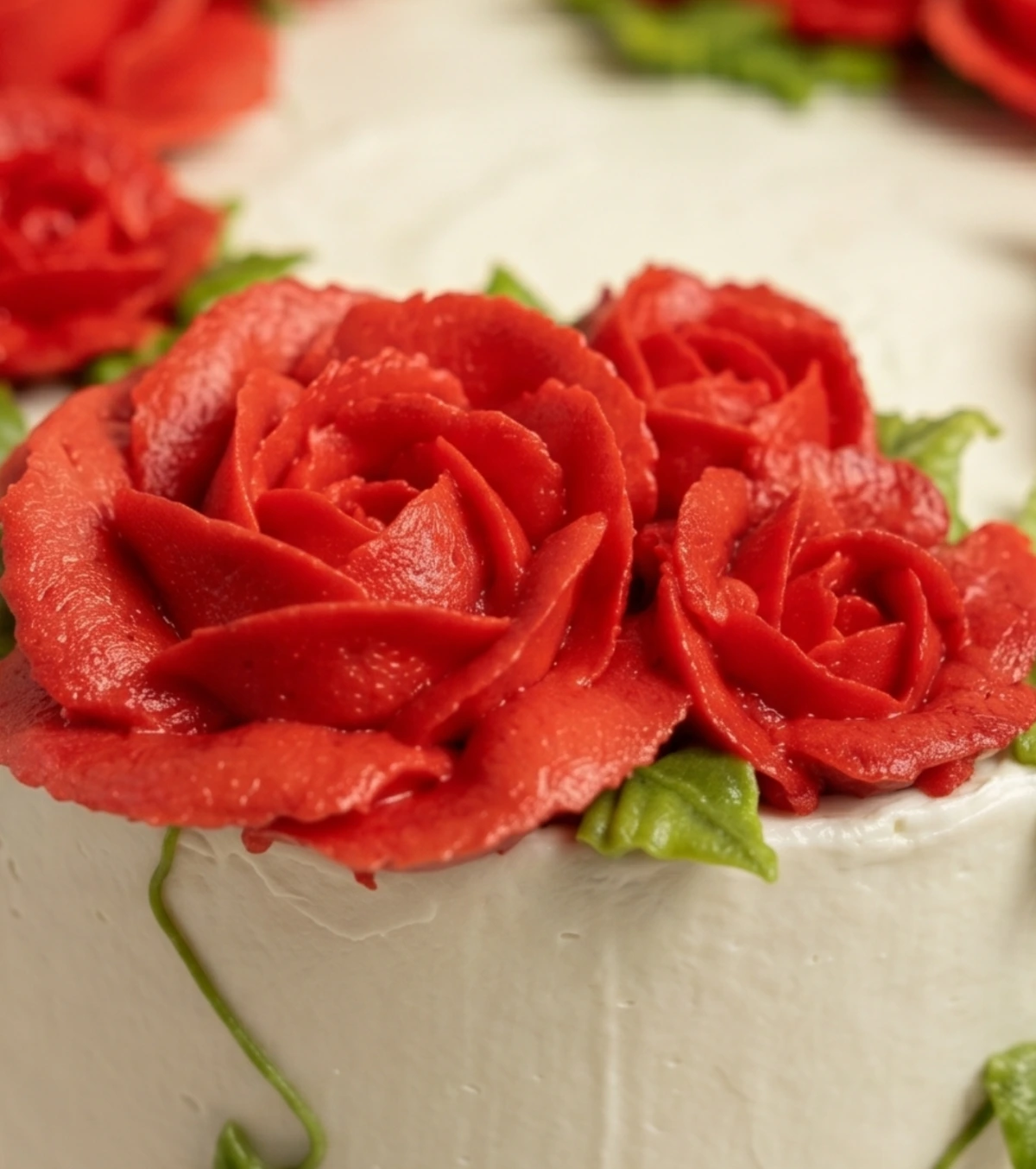 5 inch rose cake — close-up detail